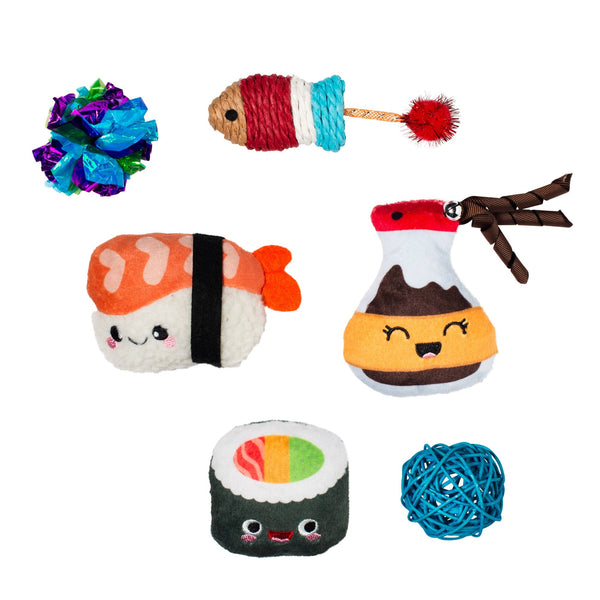 PETSHOP TRUE SOYMATES 6 PC CAT TOY